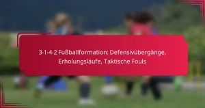 Read more about the article 3-1-4-2 Fußballformation: Defensivübergänge, Erholungsläufe, Taktische Fouls