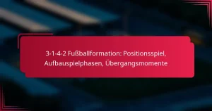 Read more about the article 3-1-4-2 Fußballformation: Positionsspiel, Aufbauspielphasen, Übergangsmomente