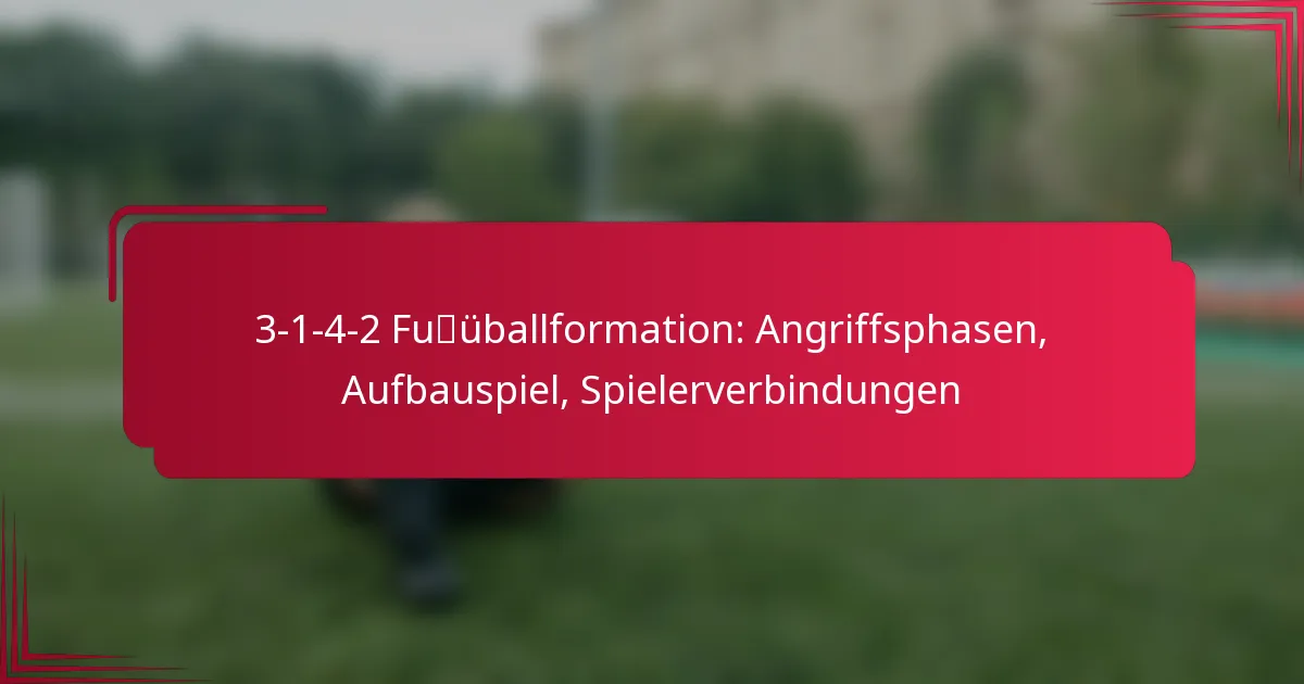 Read more about the article 3-1-4-2 Fußballformation: Angriffsphasen, Aufbauspiel, Spielerverbindungen