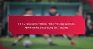 Read more about the article 3-1-4-2 Fußballformation: Hohe Pressing-Taktiken, Abwehrreihe, Einbindung des Torwarts