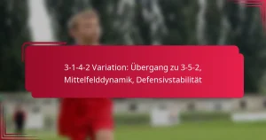 Read more about the article 3-1-4-2 Variation: Übergang zu 3-5-2, Mittelfelddynamik, Defensivstabilität