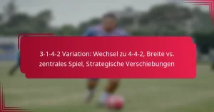 Read more about the article 3-1-4-2 Variation: Wechsel zu 4-4-2, Breite vs. zentrales Spiel, Strategische Verschiebungen