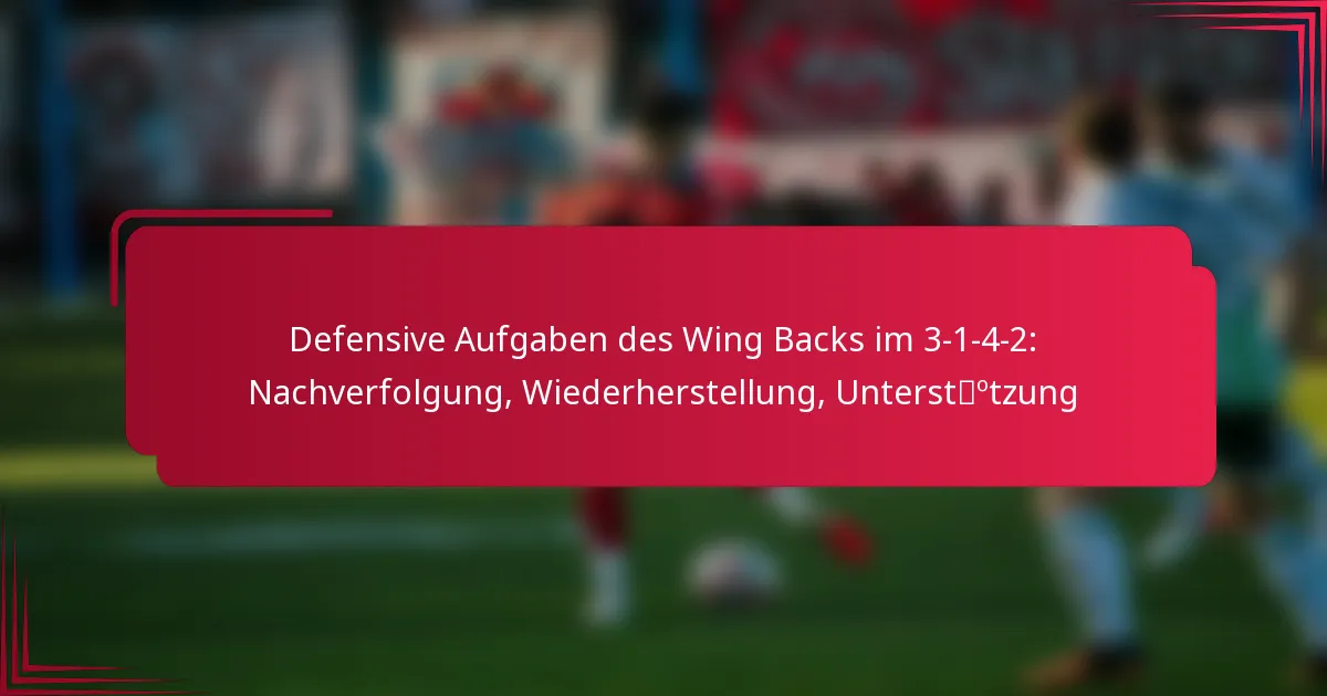 Read more about the article Defensive Aufgaben des Wing Backs im 3-1-4-2: Nachverfolgung, Wiederherstellung, Unterstützung