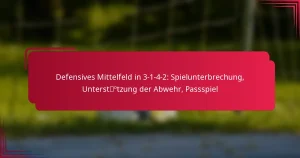 Read more about the article Defensives Mittelfeld in 3-1-4-2: Spielunterbrechung, Unterstützung der Abwehr, Passspiel