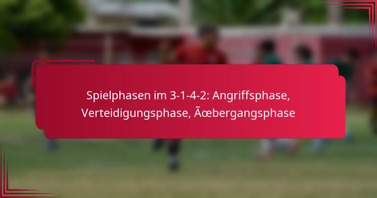 You are currently viewing Spielphasen im 3-1-4-2: Angriffsphase, Verteidigungsphase, Übergangsphase