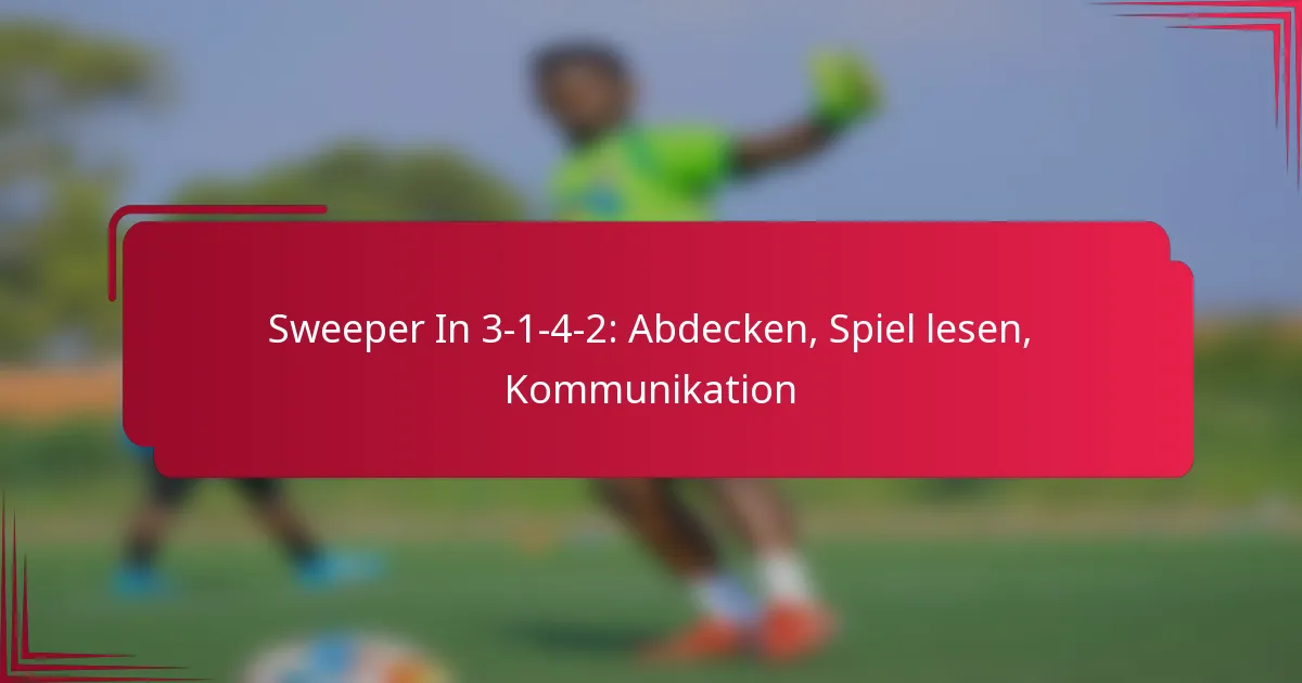 You are currently viewing Sweeper In 3-1-4-2: Abdecken, Spiel lesen, Kommunikation