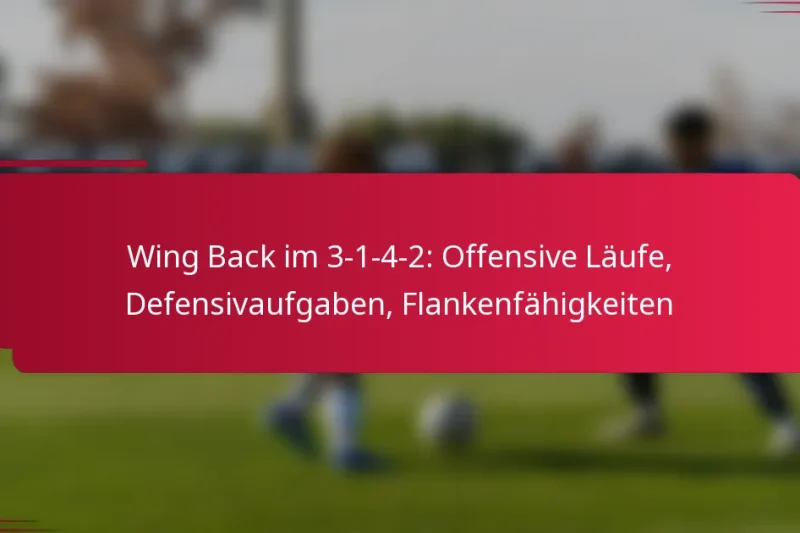 Wing Back im 3-1-4-2: Offensive Läufe, Defensivaufgaben, Flankenfähigkeiten