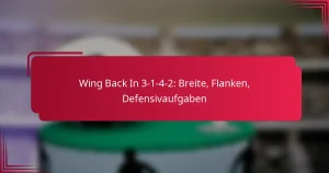 Read more about the article Wing Back In 3-1-4-2: Breite, Flanken, Defensivaufgaben