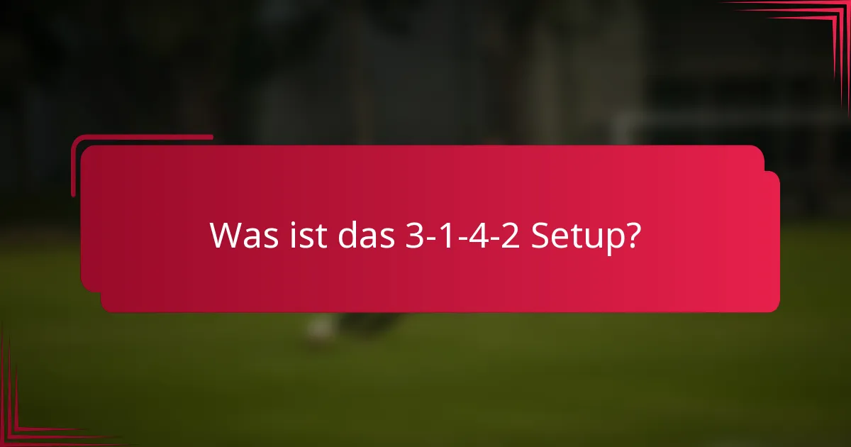 Was ist das 3-1-4-2 Setup?