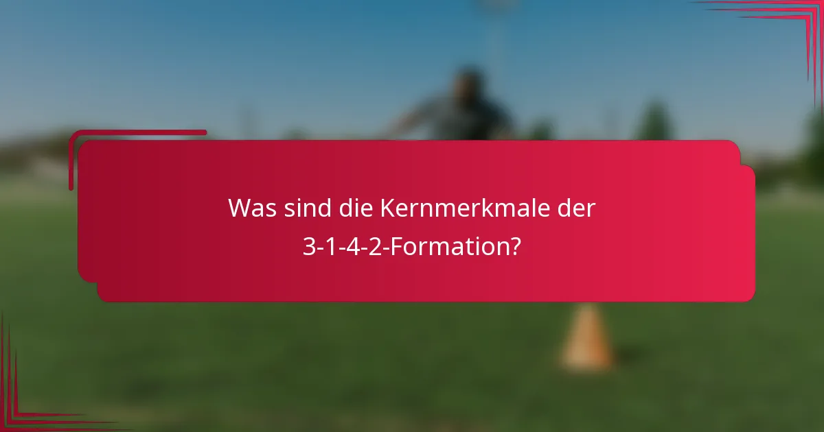 Was sind die Kernmerkmale der 3-1-4-2-Formation?