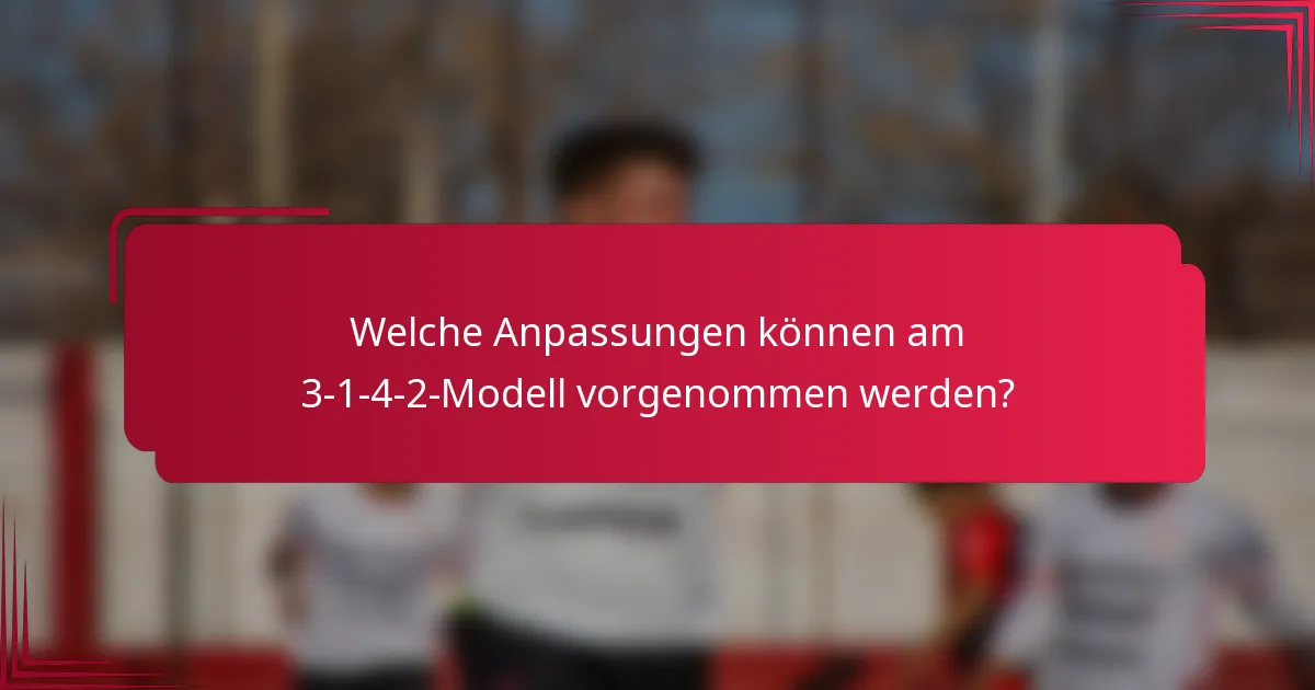 Welche Anpassungen können am 3-1-4-2-Modell vorgenommen werden?