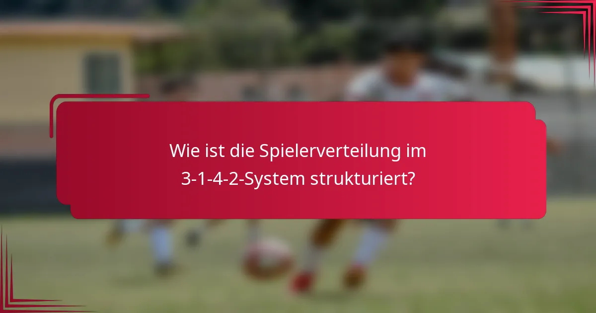 Wie ist die Spielerverteilung im 3-1-4-2-System strukturiert?