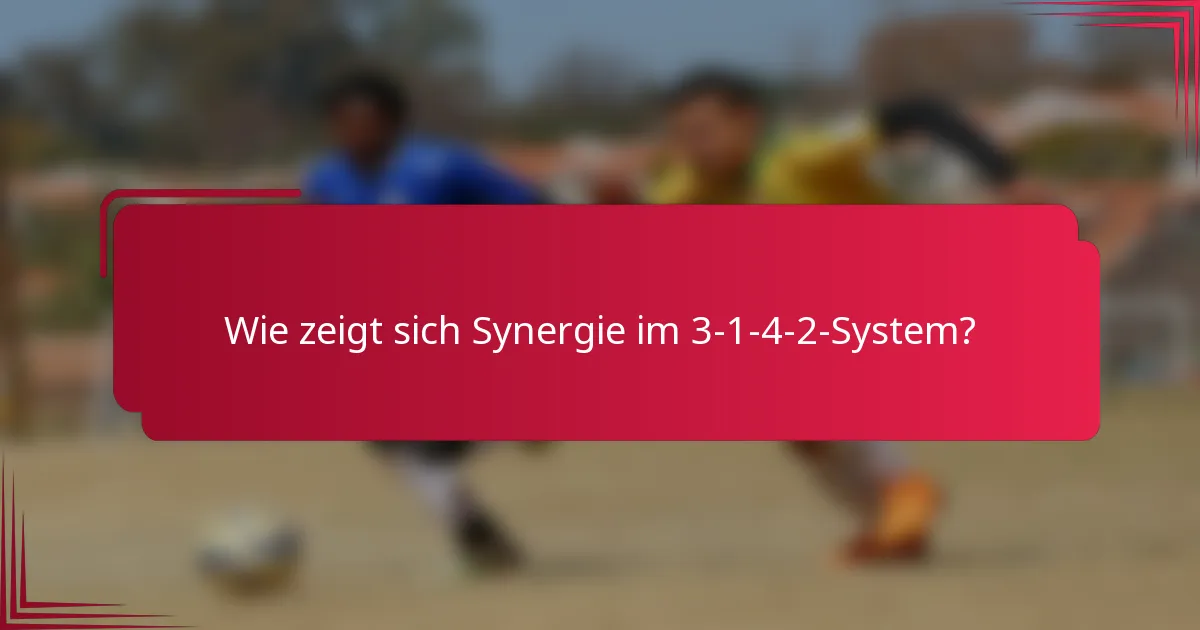 Wie zeigt sich Synergie im 3-1-4-2-System?